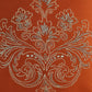 Embroidered  100% Polyester  Cushion Cover | 16x16inch | Rust