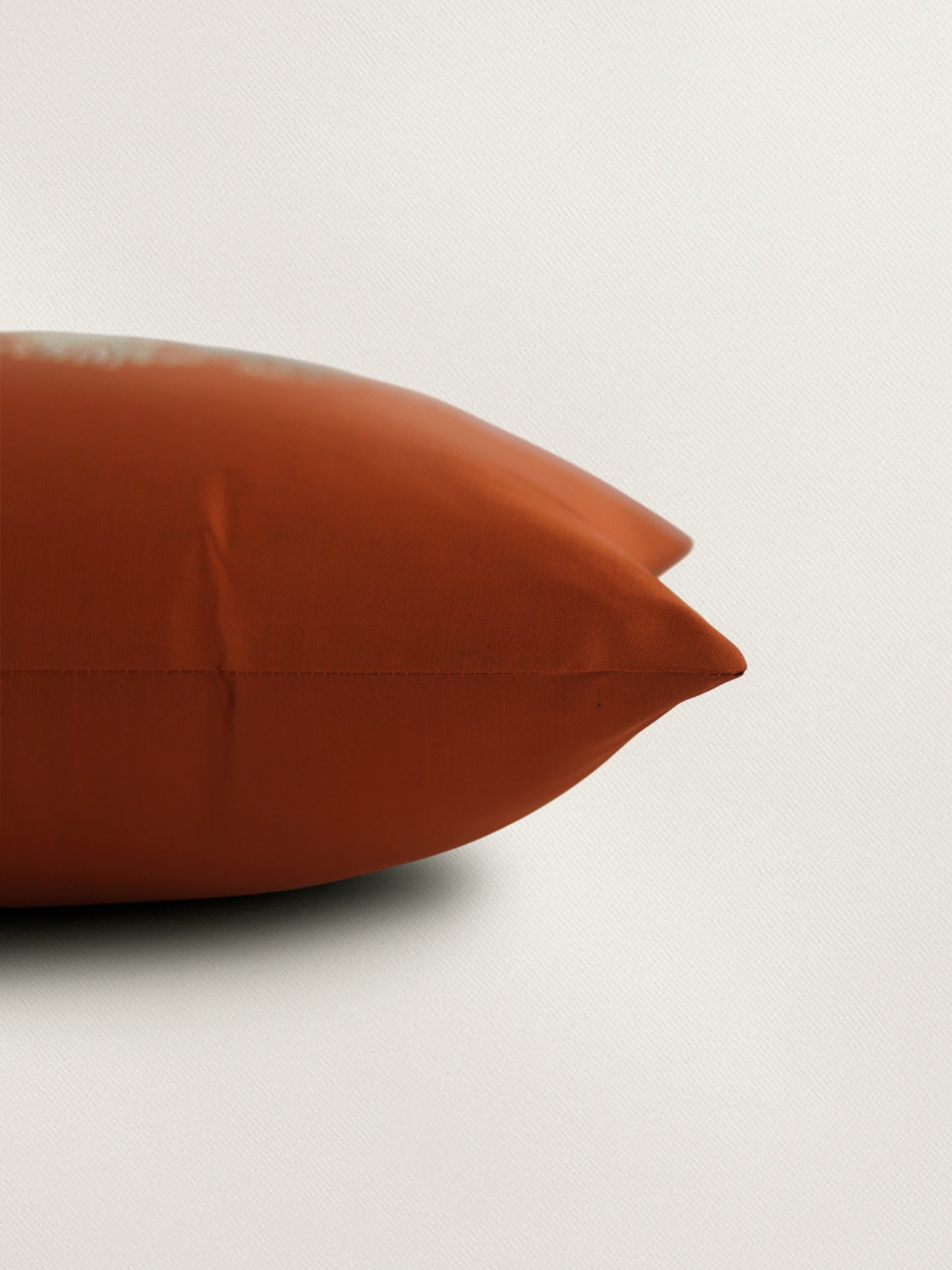 Embroidered  100% Polyester  Cushion Cover | 16 Inch  x 16 Inch | Rust