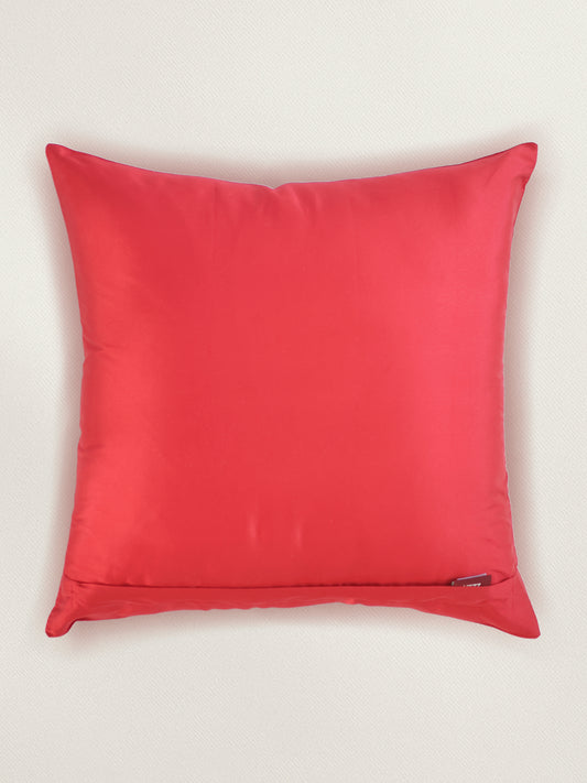 Embroidered  100% Polyester  Cushion Cover | 16x16inch | Rust