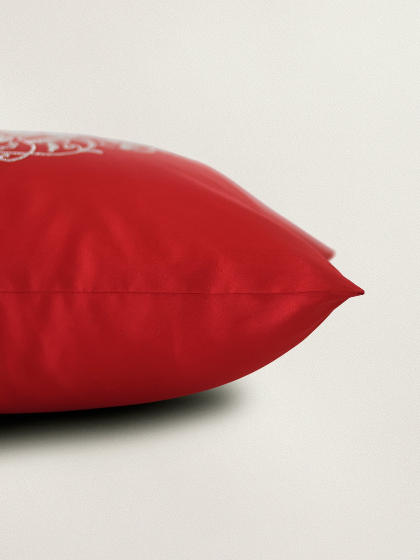 Embroidered  100% Polyester  Cushion Cover | 16x16inch | Rust