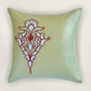 Polycotton Embroidered Cushion Cover 16 Inch x 16 Inch | Cord piping | Cream