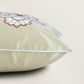 Polycotton Embroidered Cushion Cover 16 Inch x 16 Inch | Cord piping | Cream