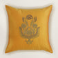 Aari Embroidered  100% Polyester  Cushion Cover | 16x16inch | Yellow