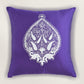 Aari Embroidered  100% Polyester  Cushion Cover | 16x16 inch | Purple