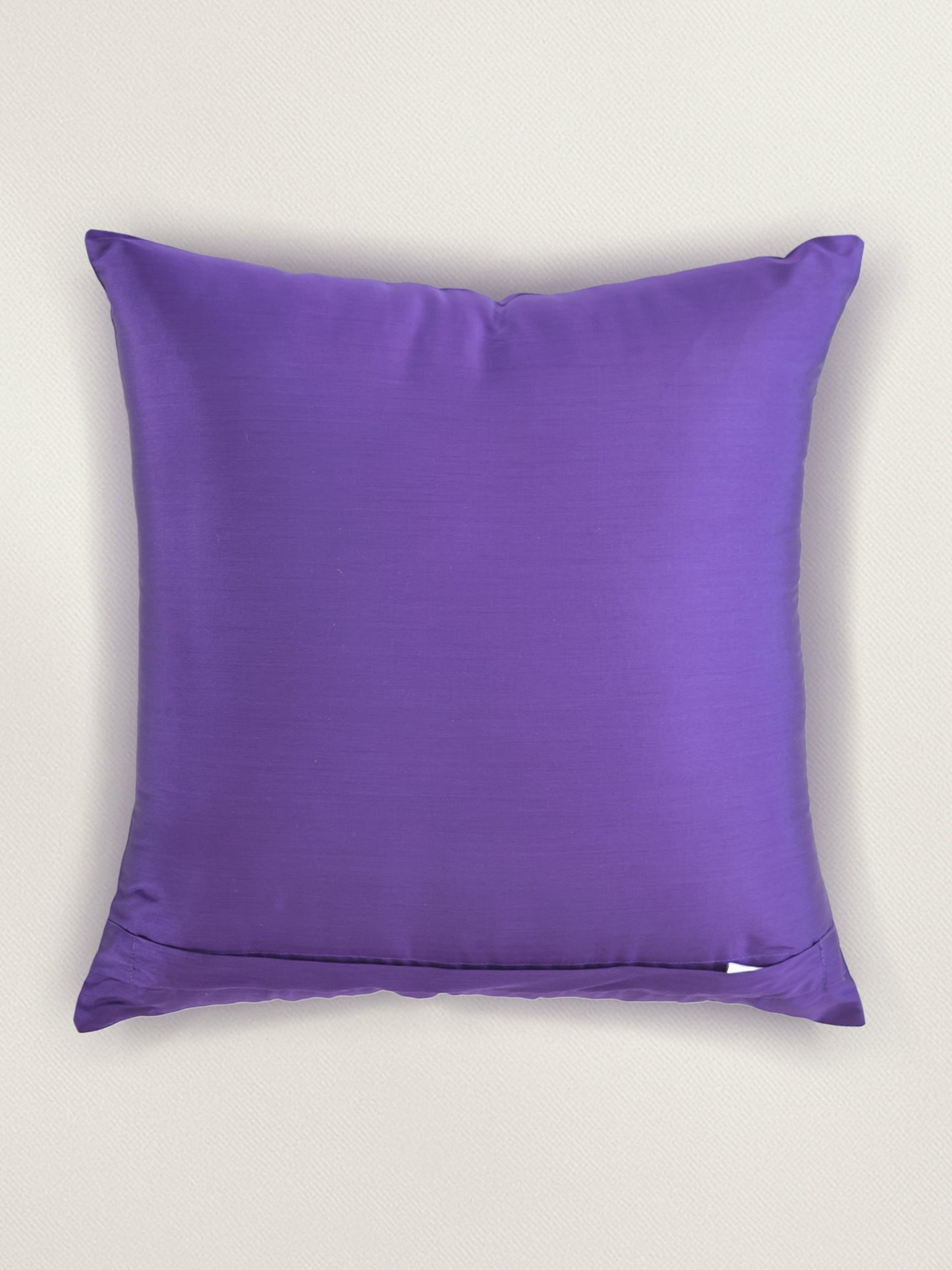 Aari Embroidered  100% Polyester  Cushion Cover | 16x16 inch | Purple