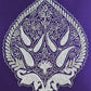 Aari Embroidered  100% Polyester  Cushion Cover | 16x16 inch | Purple