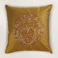 Embroidered  100% Polyester  Cushion Cover, | 16x16inch | Golden