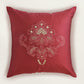 Embroidered  100% Polyester  Cushion Cover | 16x16inch | Coral