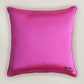 Embroidered Taffeta Patchwork Cushion Cover 16x16 Inch, Pink & Yellow