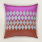 Embroidered Taffeta Patchwork Cushion Cover 16 Inch  x 16 Inch | Pink & Brown