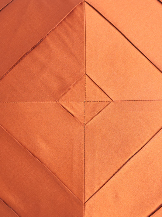 Pleated Taffeta Cushion Cover 18 Inch  x 18 Inch | Brown