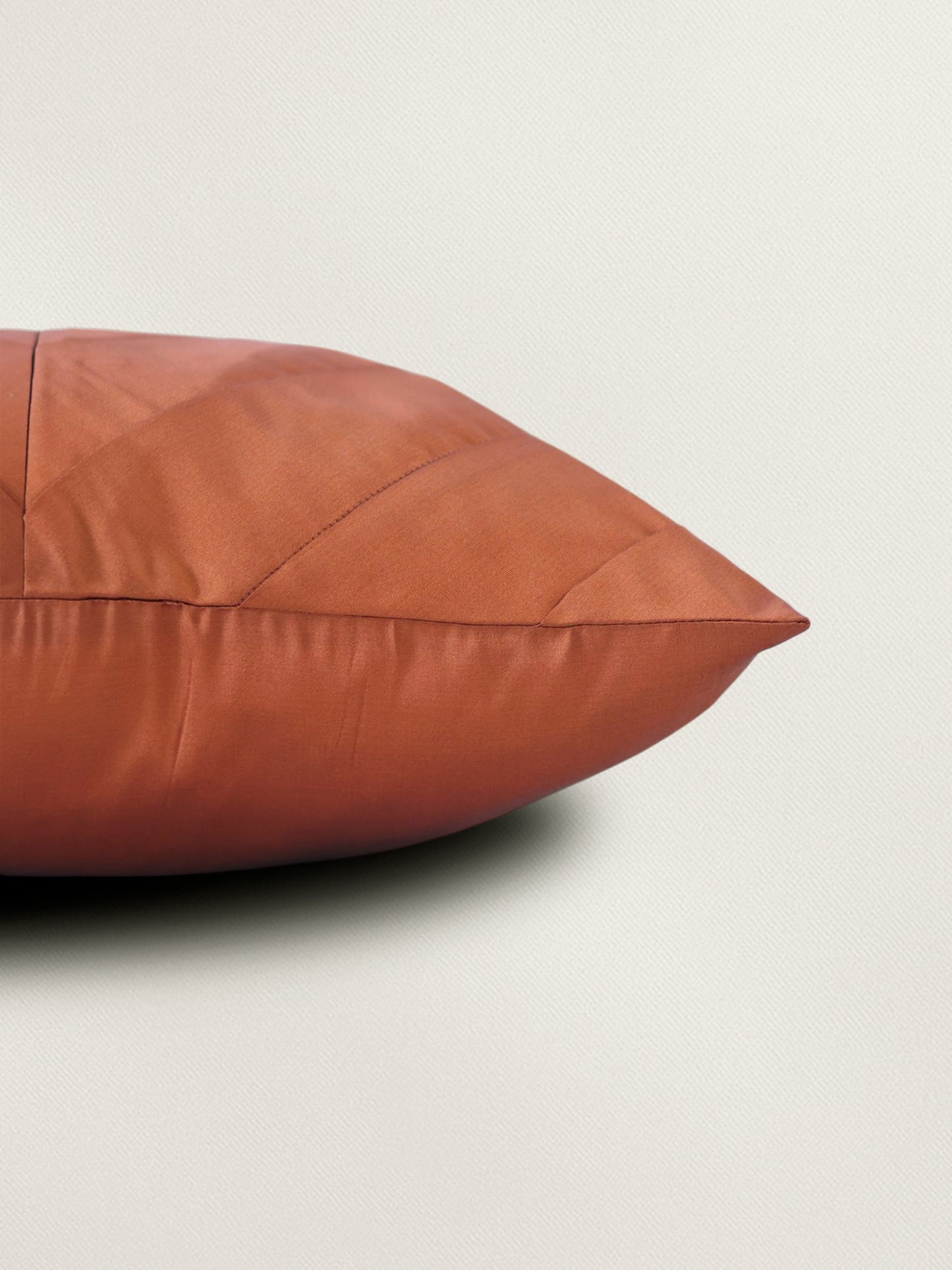 Pleated Taffeta Cushion Cover 18 Inch  x 18 Inch | Brown