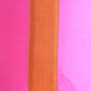 Taffeta Patchwork Cushion Cover 16x16 Inch, Pink & Orange
