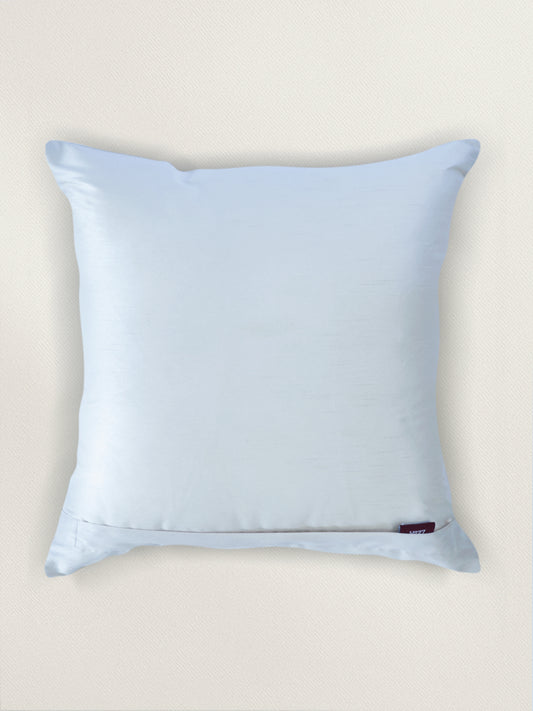 Hand Embroidered Taffeta Cushion Cover 16x16 Inch, Pink