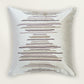 Polycotton Embroidered Cushion Cover 16x16inch, Cream & Purple
