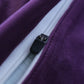 Embroidered Velvet Cushion Cover 16x16inch, Purple