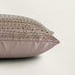 Embroidered Velvet Cushion Cover 16x16inch, Purple & Gold