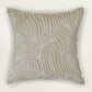 Polycotton Embroidered Cushion Cover 18x18inch, Beige