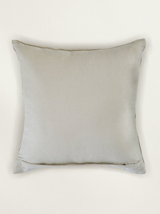 Polycotton Embroidered Cushion Cover 18x18inch, Beige