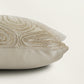 Polycotton Embroidered Cushion Cover 18x18inch, Beige