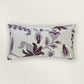 Polycotton Embroidered Cushion Cover 12x22inch, Cream & Purple