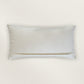 Polycotton Embroidered Cushion Cover 12x22inch, Cream & Purple