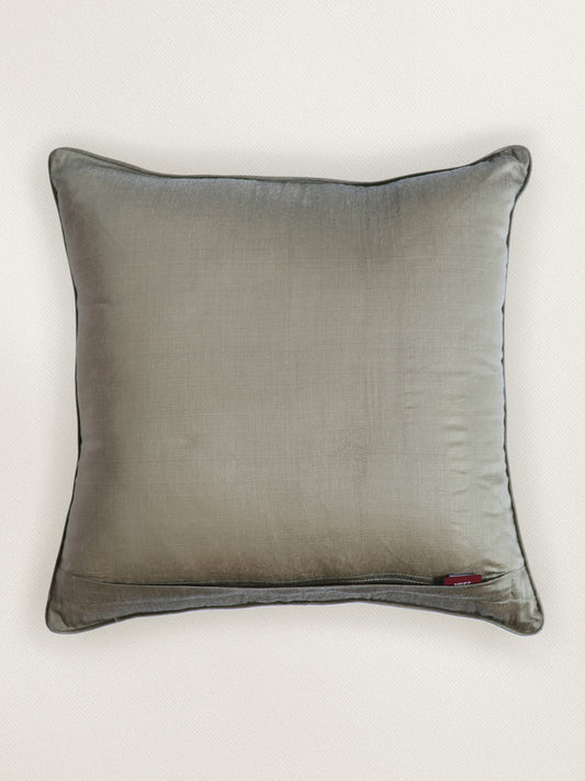 Brocade Gold Cushion Cover | 18 Inch x 18 Inch | Cord Piping