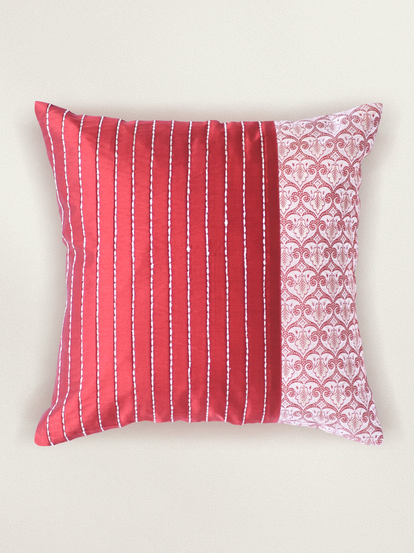 Pink Patchwork Cushion cover 16 Inch x 16 Inch