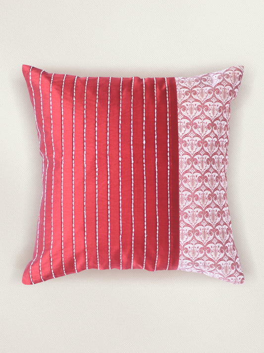 Pink Patchwork Cushion cover 16 Inch x 16 Inch