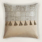Patchwork Cushion Cover 16 Inch x 16 Inch with Tassels