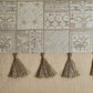 Patchwork Cushion Cover 16 Inch x 16 Inch with Tassels