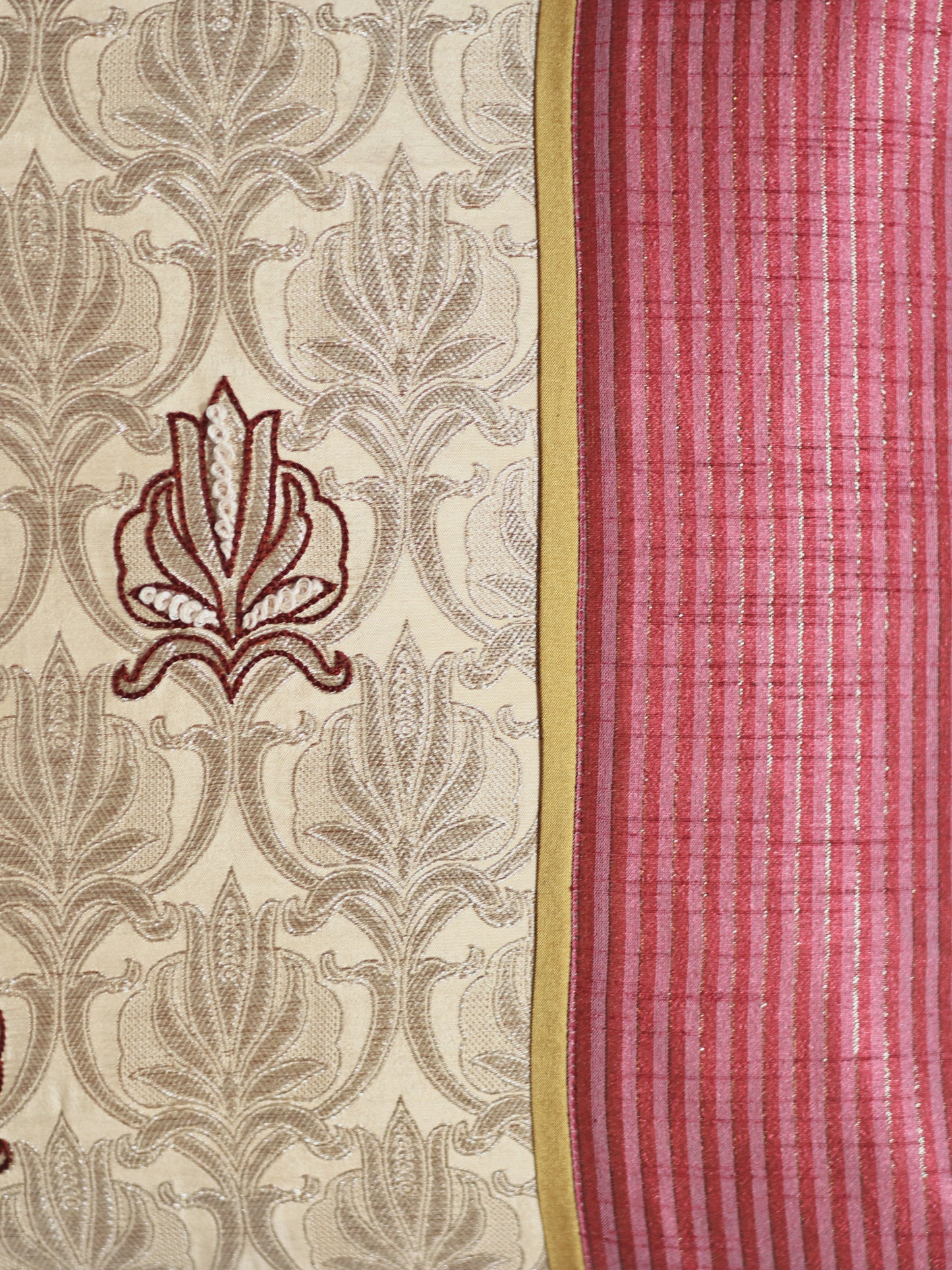 Patchwork Cushion Cover 16 Inch x 16 Inch with Flat piping