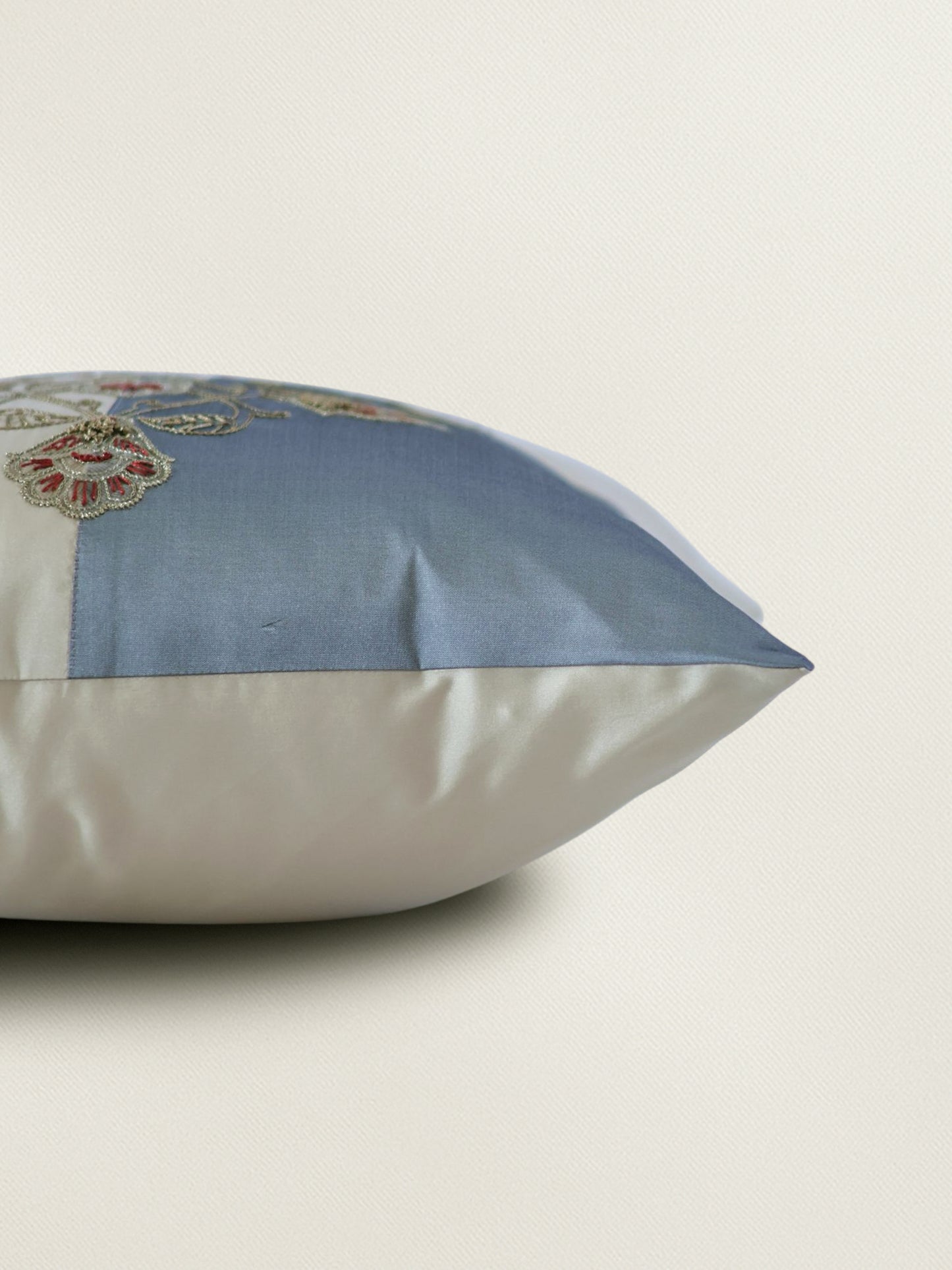 Embroidered Patchwork Cushion Cover 16 Inch x 16 Inch