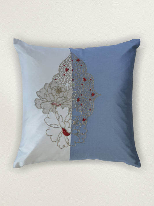 Embroidered Patchwork Cushion Cover 16x16inch