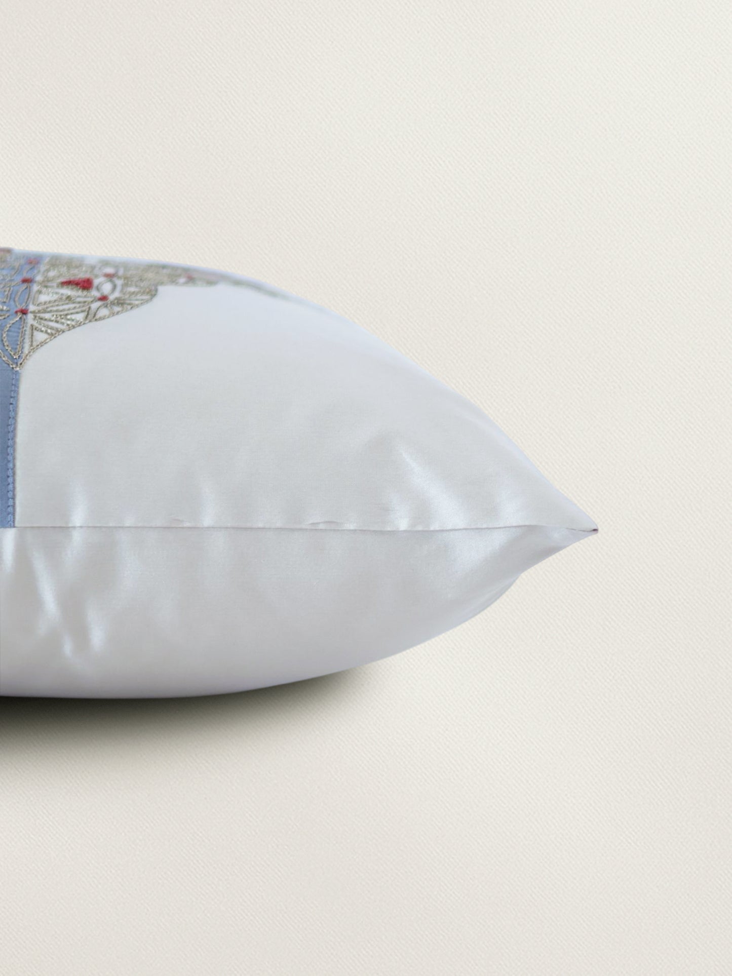 Embroidered Patchwork Cushion Cover 16x16inch