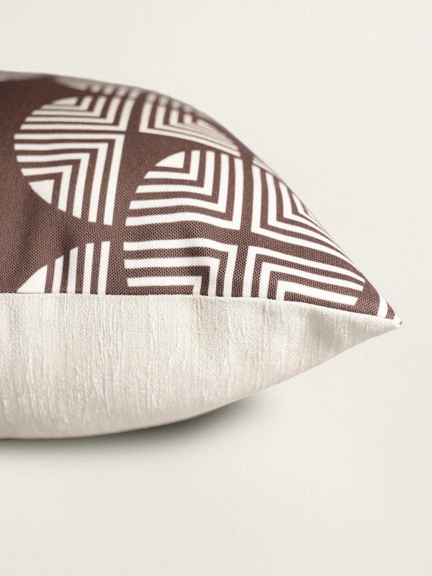 Brown Geometric Printed | 20x 20 inch Square Decorative Cushion Cover