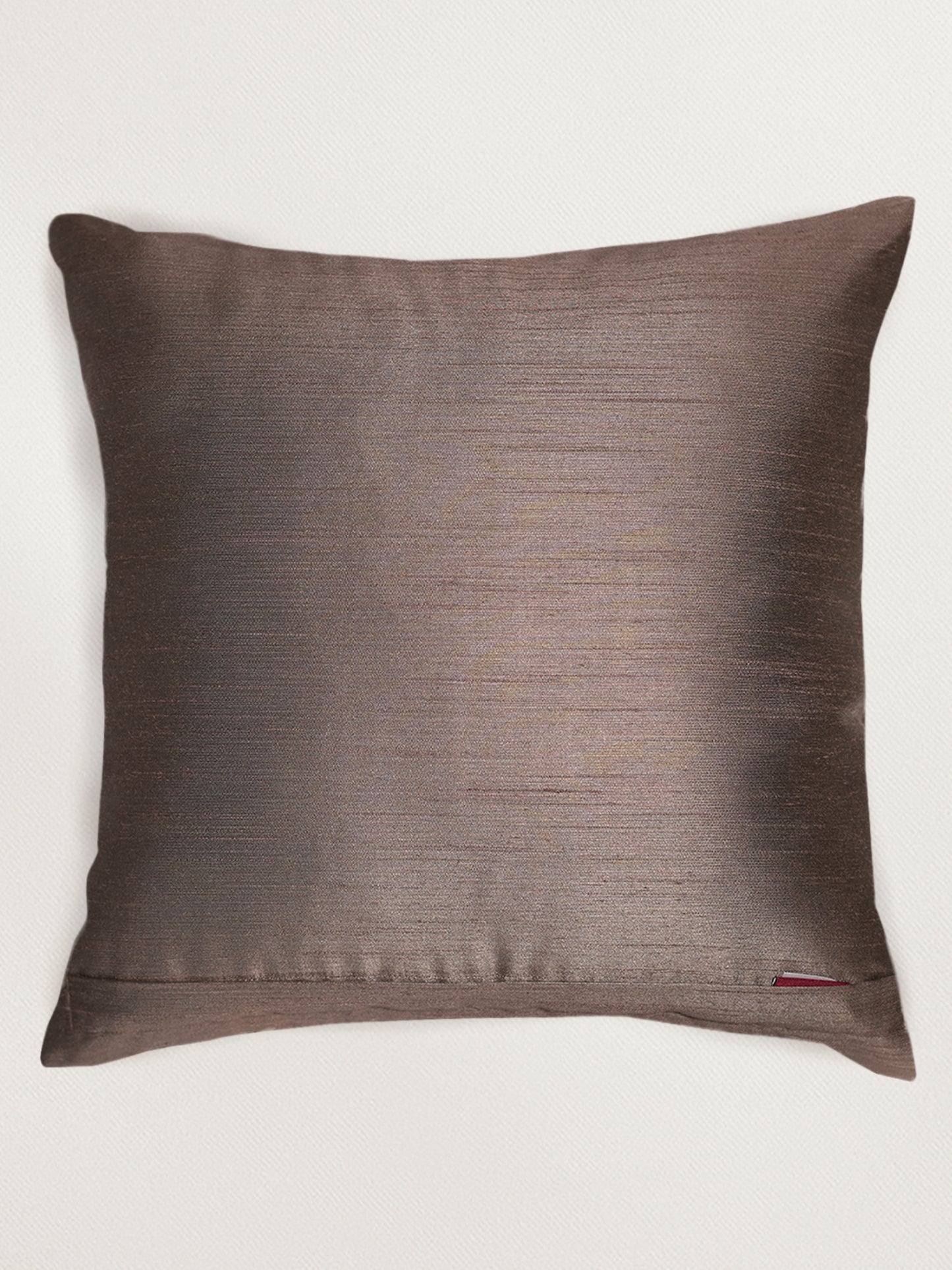 Golden & Rust Embroidered & Printed | 16 x 16 inch Square Cushion Cover