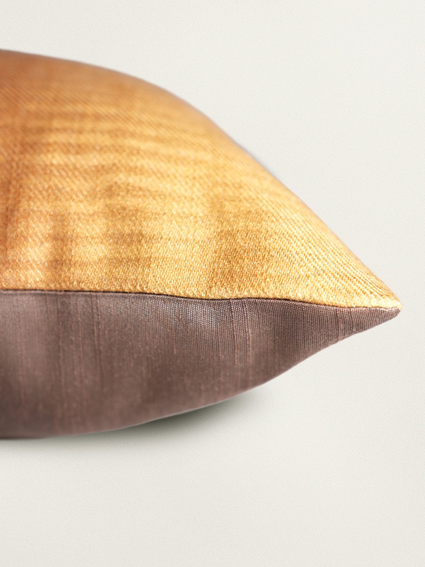 Golden & Rust Embroidered & Printed | 16 x 16 inch Square Cushion Cover