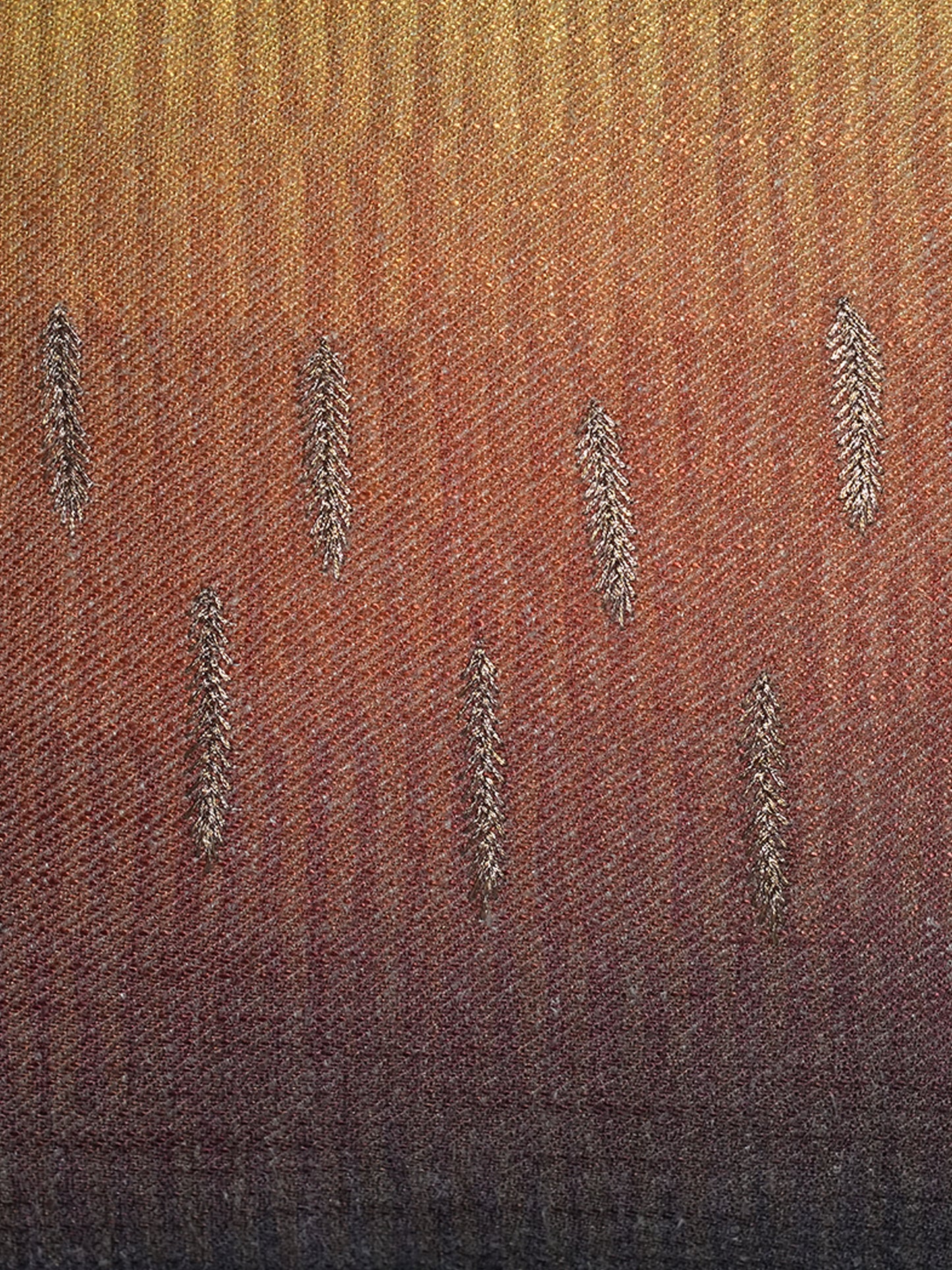 Golden & Rust Embroidered & Printed | 16 x 16 inch Square Cushion Cover