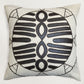 Brown & Beige Applique Embroidered | 16 x 16 inch Leather Cushion Cover