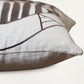 Brown & Beige Applique Embroidered | 16 x 16 inch Leather Cushion Cover