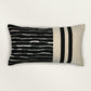 Black & White Embroidered | 12 x 22 inch Rectangular Cushion Cover