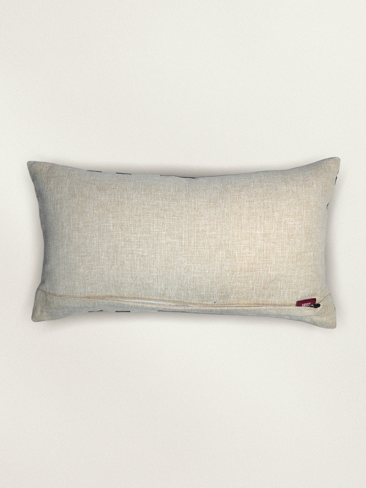 Black & White Embroidered | 12 x 22 inch Rectangular Cushion Cover