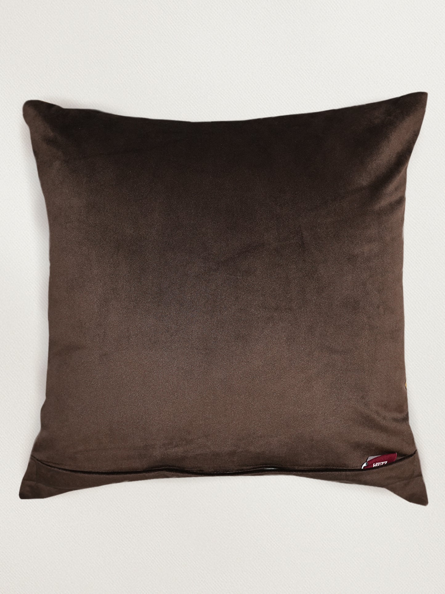 Brown Geometric Patchwork | 16 x 16 Inch Square Decorative Cushion Cover
