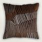 Brown Embroidered 16 x 16 inch | Square Decorative Cushion Cover