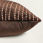 Brown Embroidered 16 x 16 inch | Square Decorative Cushion Cover
