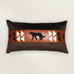 Brown Animal Applique | 12 x 22 inch Decorative Cushion Cover