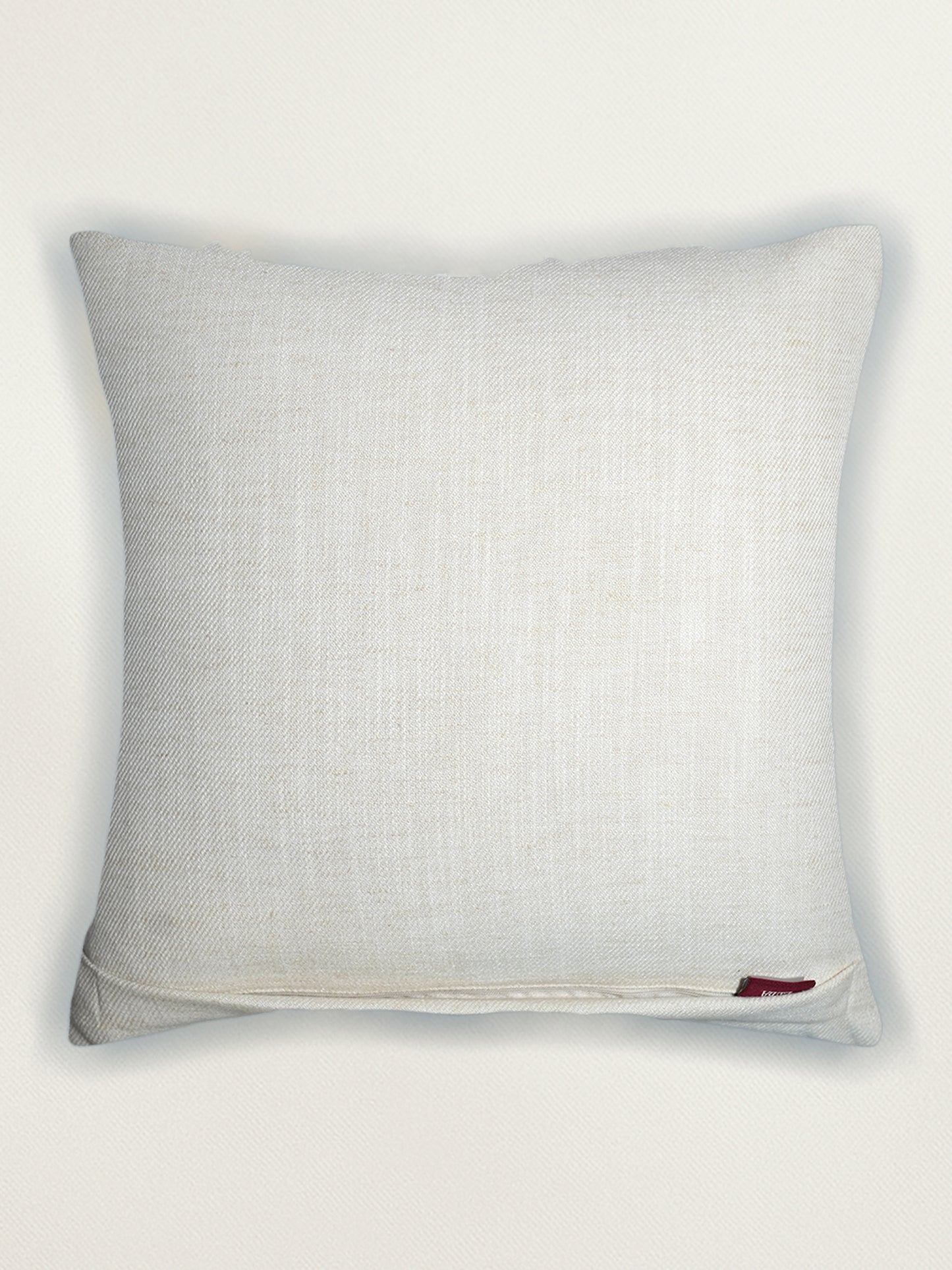 Off White Embroidered 16 x 16 inch | Square Decorative Cushion Cover