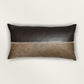Brown Hand Embroidered | 12 x 22 inch Leather Cushion Cover