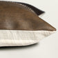 Brown Hand Embroidered | 12 x 22 inch Leather Cushion Cover